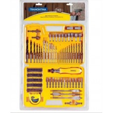 MALETA BROCAS E PONTEIRAS 110 PEÇAS TRAMONTINA